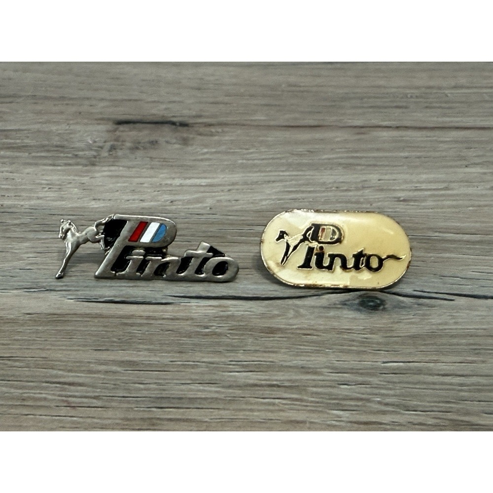 Set Of 2 Vintage Ford Pinto Automotive Lapel Pins - No Backings